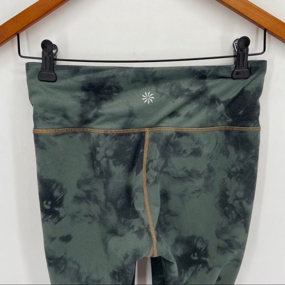 Athleta Army Green Tie Dye Chaturanga Leggings - Picture 3 of 7
